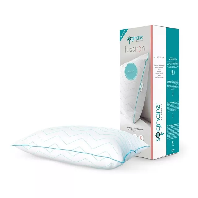 Sognare® Almohada Fussion tamaño estándar relleno suave lavable e hipoalergénica